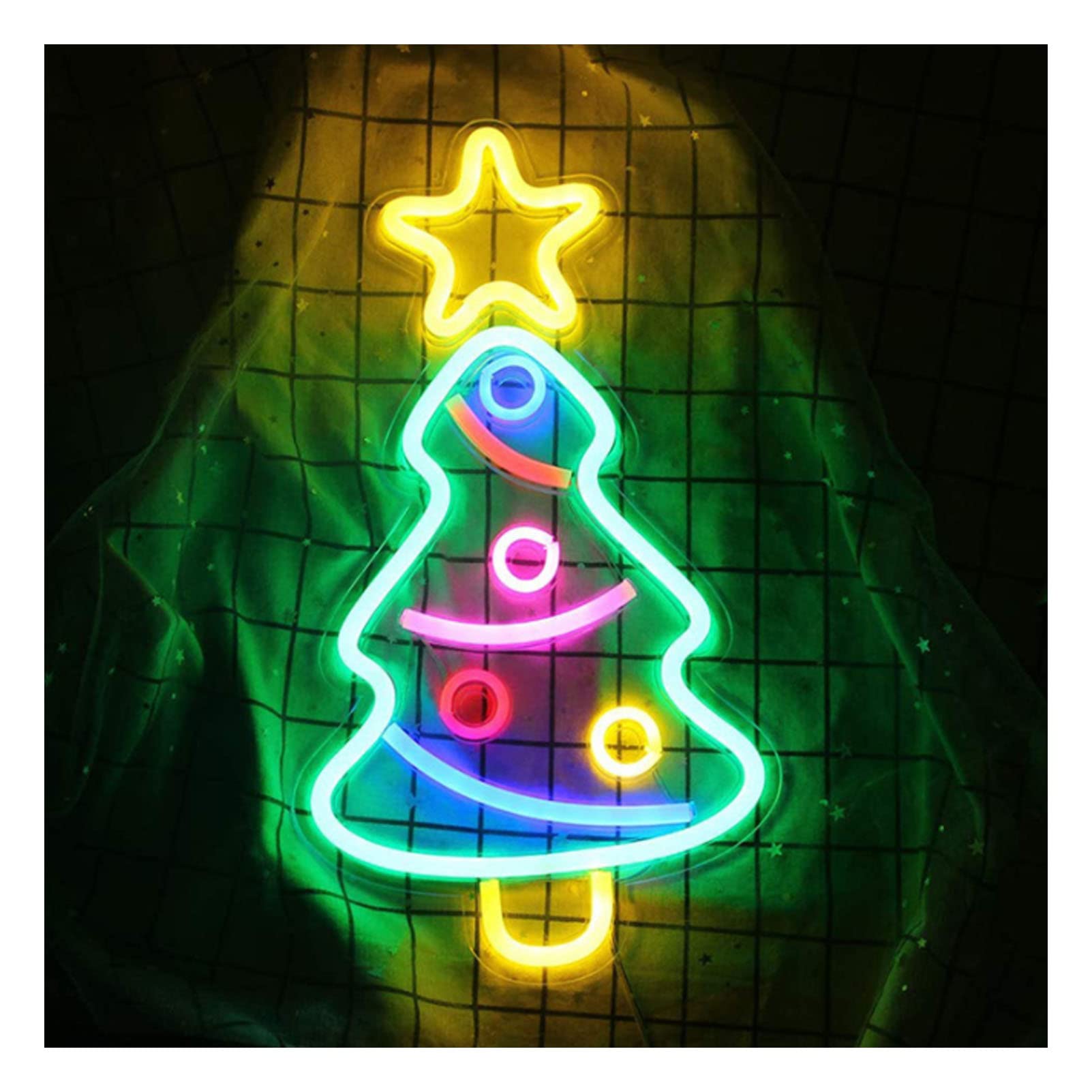 Insegne natalizie al neon, luce al neon LED dimmerabile per decorazione da parete, insegna di Babbo Natale alimentata via USB, 41 x 31 cm | Leroy Merlin