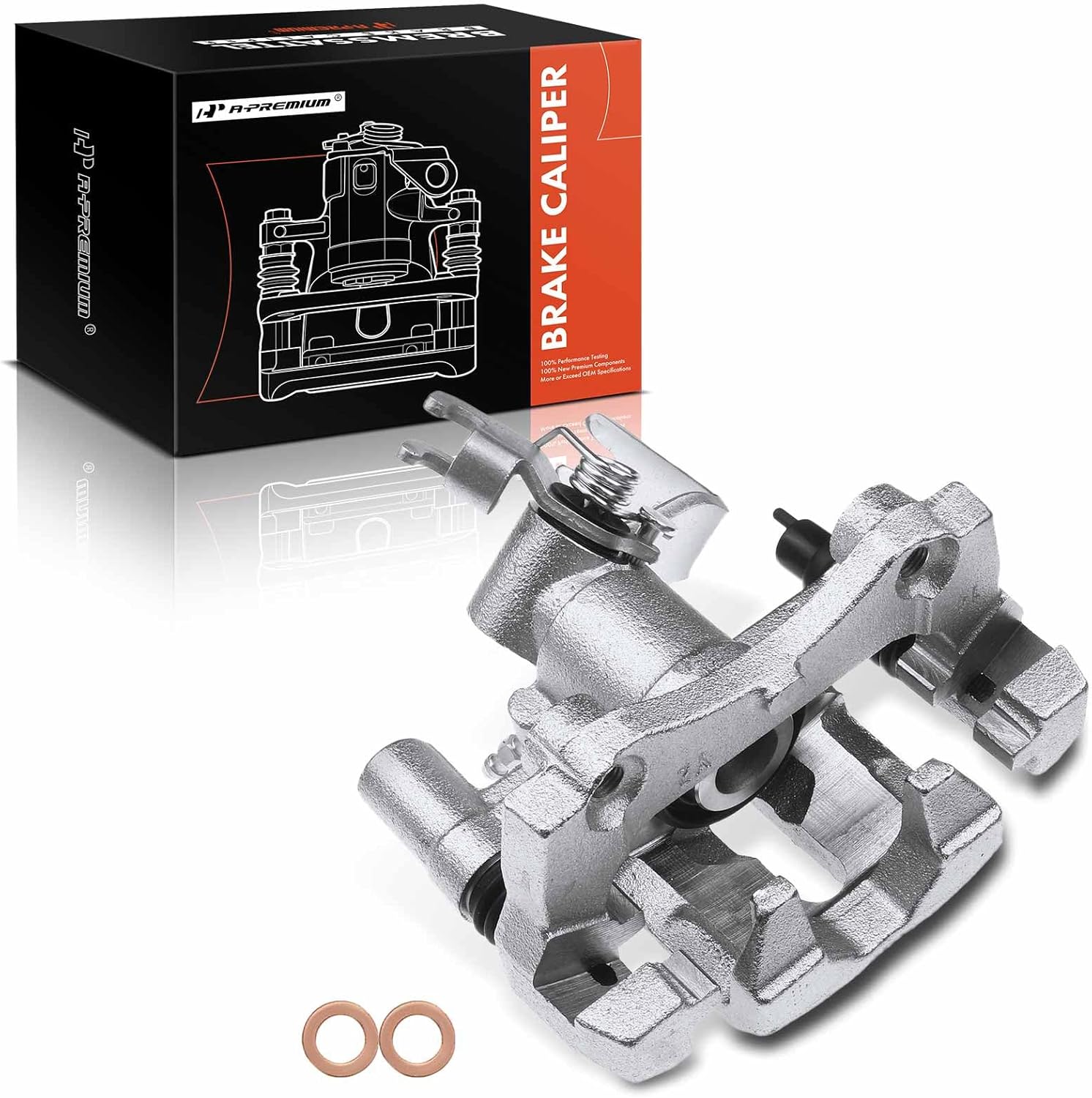 A-Premium Rear Disc Brake Caliper Assembly with Bracket Compatible with Select Mazda Models - Miata 1994-1997, 1999-2005, L4 1.8L - Left Driver Side