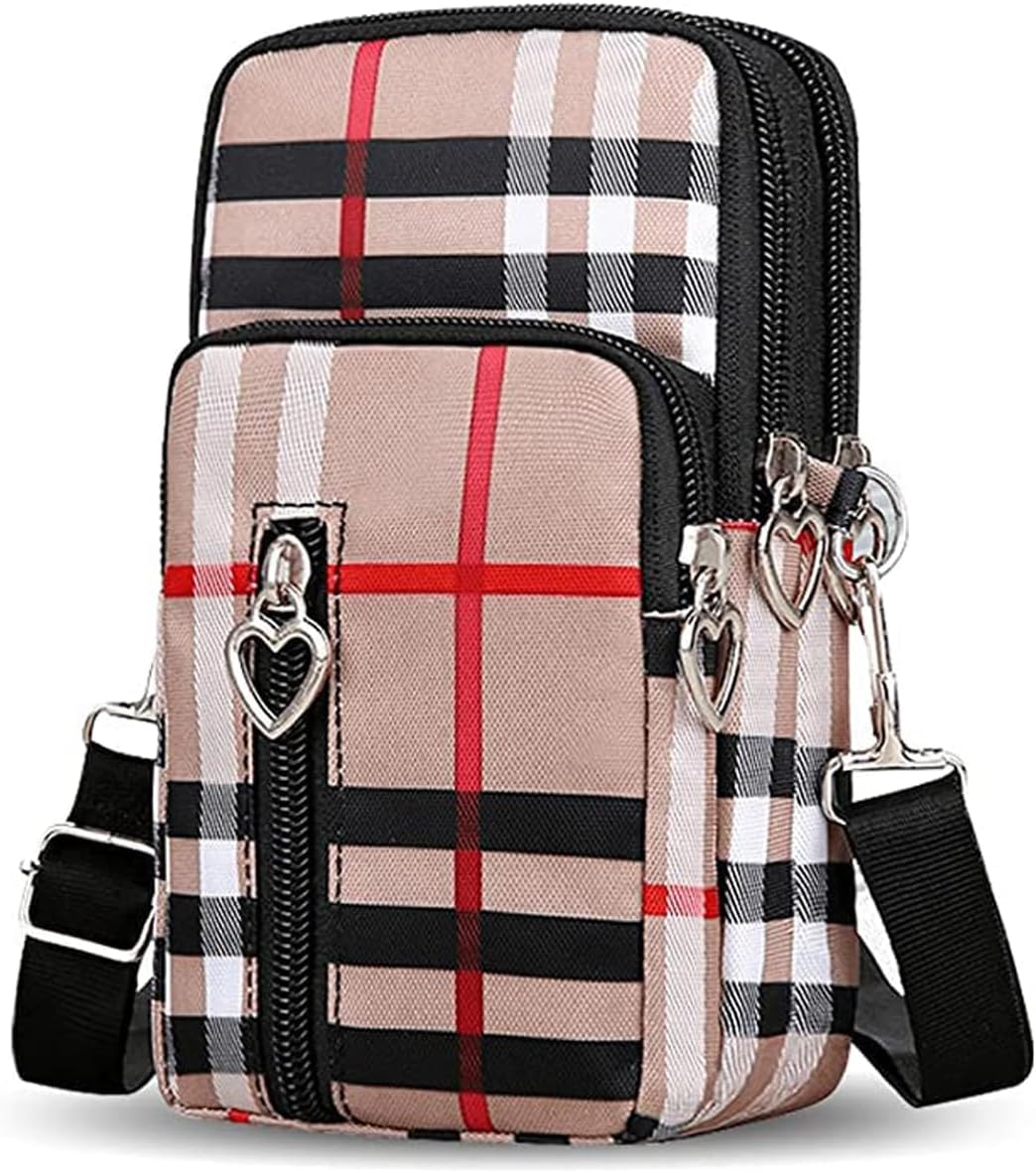 TERRIFI Small Crossbody Bag Cell Phone Purse Designers Running Armbag, Women Messenger Bag, Cellphone Pouch Purse, Wristlet Handbags Travel Passport Neck Pouch Bag, Mini Wallet Purse