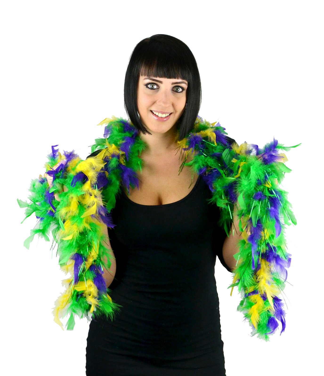 Touch de la Naturaleza 36828 Chandelle Boa, Mardi Gras con Lurex