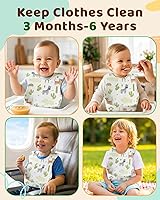 Vista 3 de Lictin Disposable Baby Bibs, Individually Packaged, Hygienic and Convenient for Toddler, Baby Travel Essentials, 20/50pcs