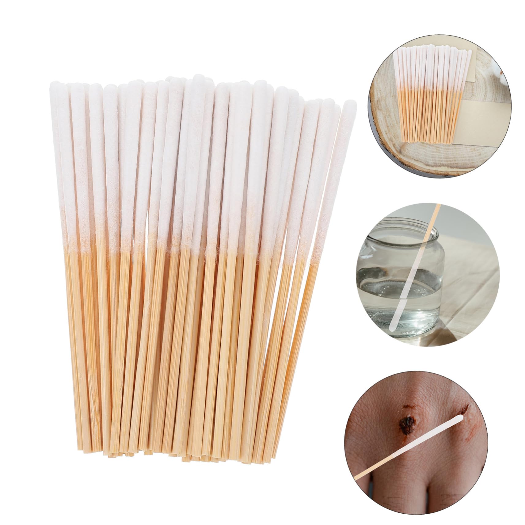 Ipetboom 300Pcs Portable Swabs Professional Pointy Swabs for Makeup Non Linting Beauty Accessory for Application and Touch Up Durable Handle for Daily Use