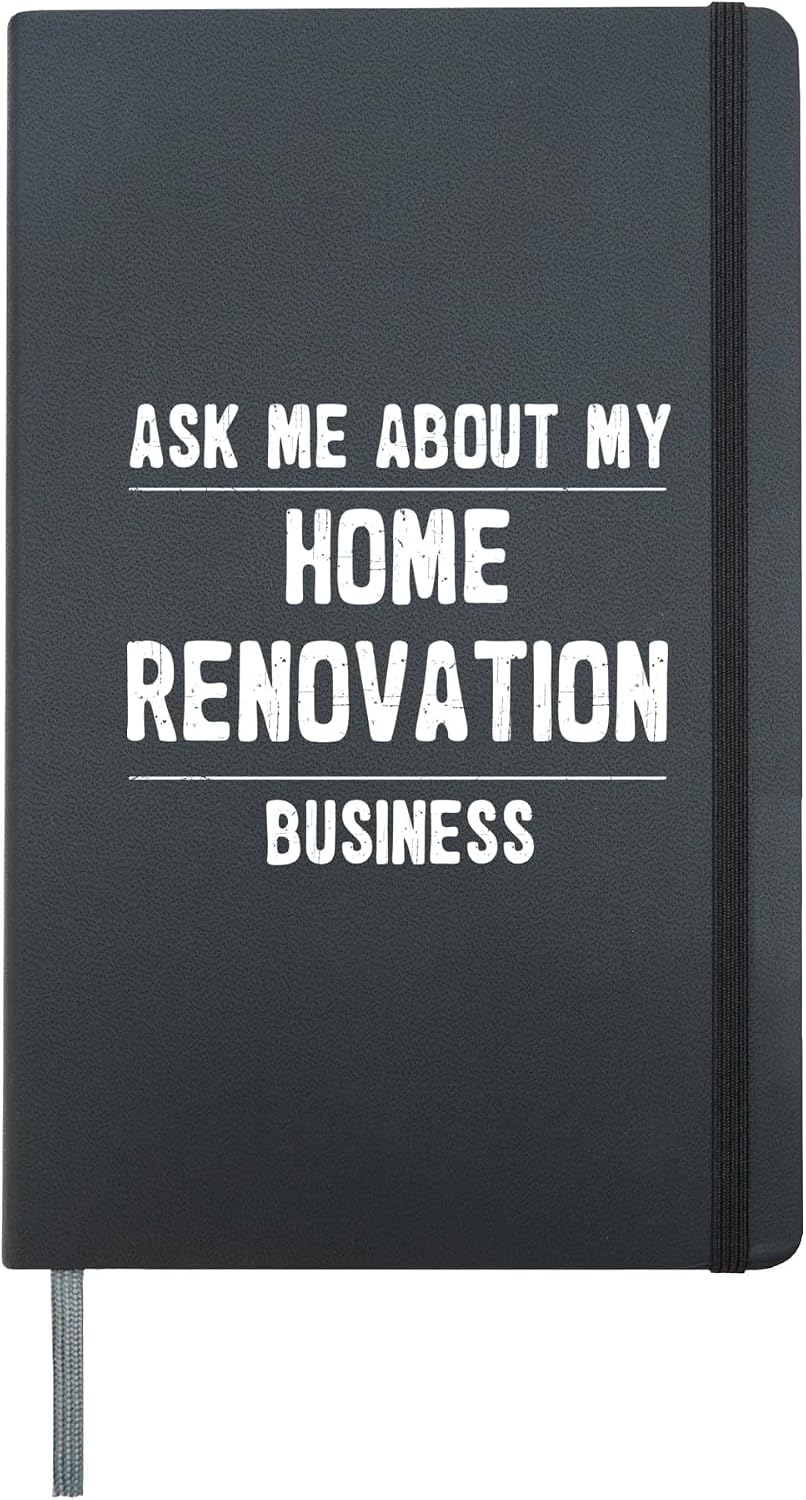 Home Renovation Business Hardcover Journal, Black