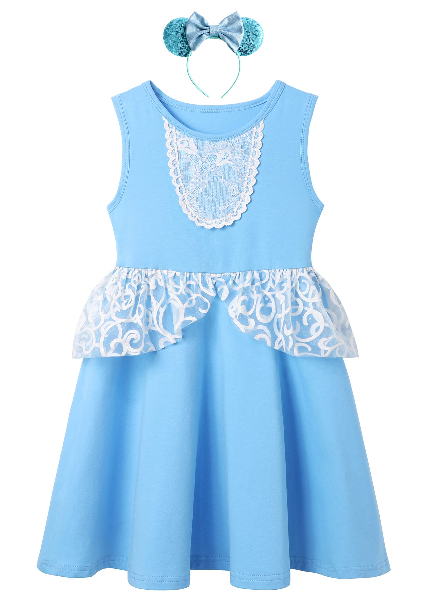 DOCHEER Girl Dress Toddler Kid Baby Sleeveless Dress with Hairband (2-10Years)…