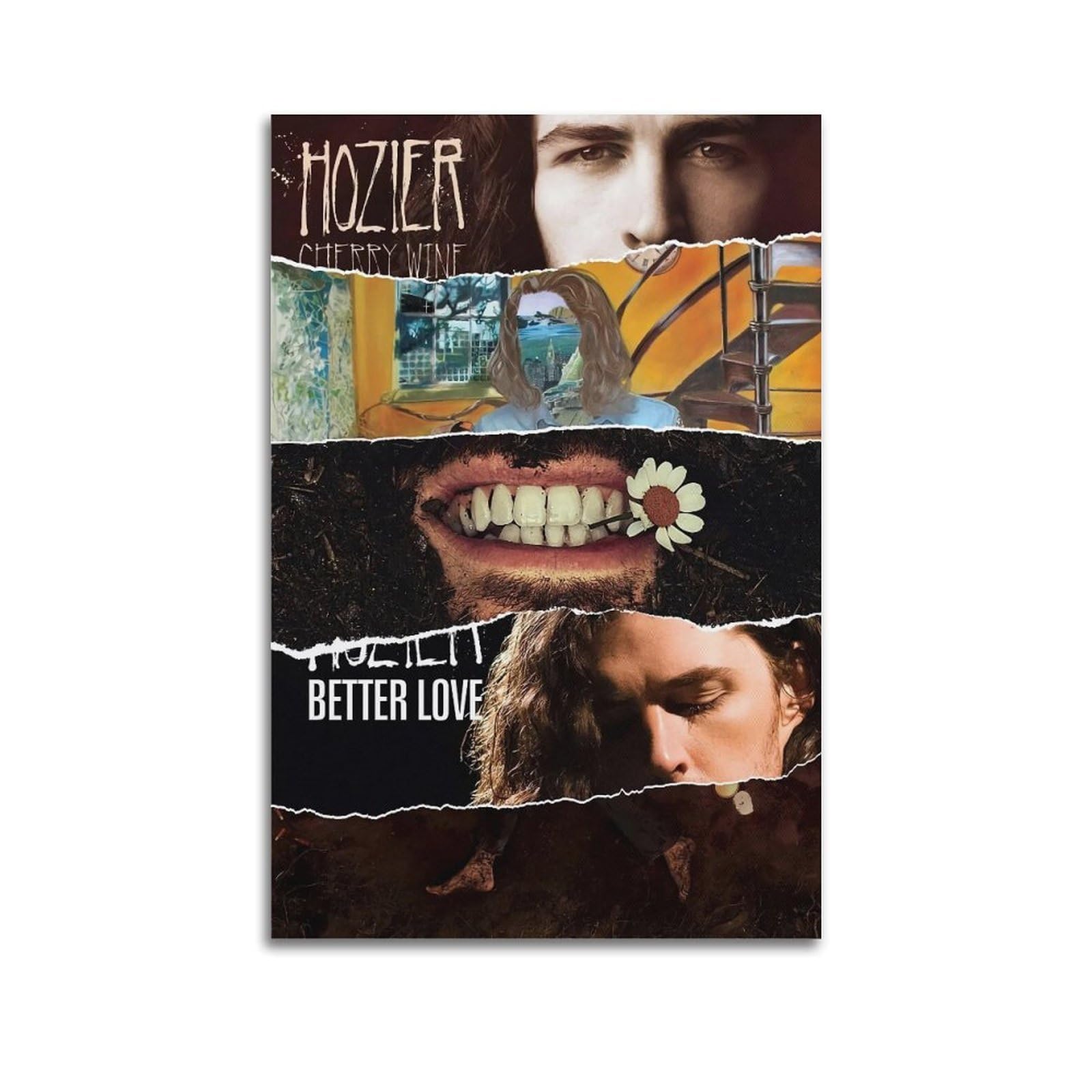 FDRPMHC Hozier Poster Tracklist Album Cover Canvas Wall Art Decor Living Room Modern Family Bedroom 12x18inch(30x45cm) Unframe-style