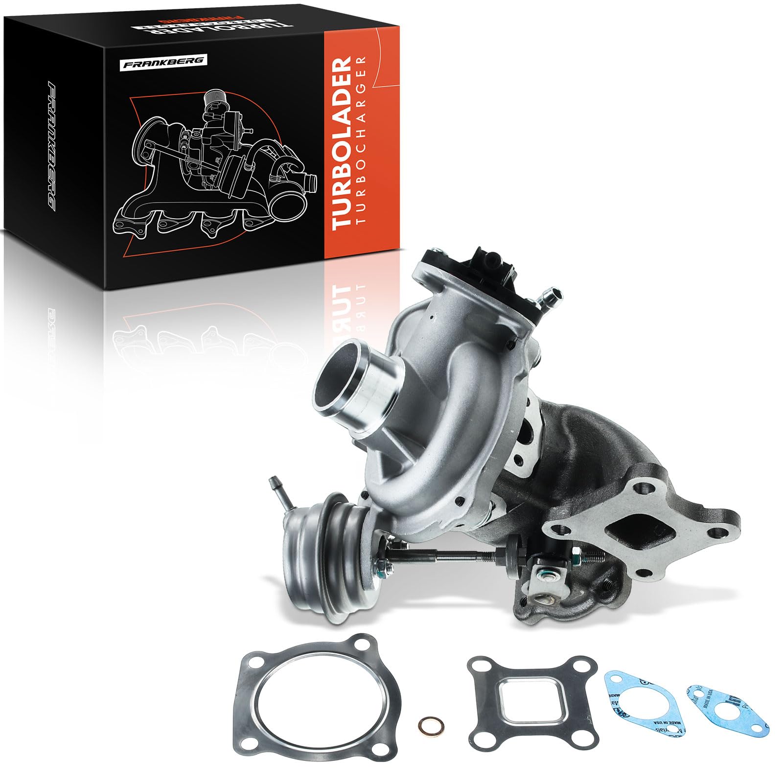 Frankberg Turbolader Kompatibel mit B-Max JK C-Max II DXA/CB7 DXA/CEU Fiesta VI CB1 CCN 1.0L 2013-2017 Focus III 1.0L 2012-Heute Replace# 1761181