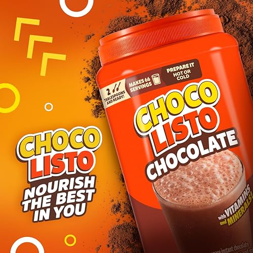 Miniatura 6 de Chocolisto - Mezcla instantánea de bebida en polvo de chocolate  Deliciosa bebida de chocolate  Desayuno nutritivo  35.2 onzas (paquete de 1)