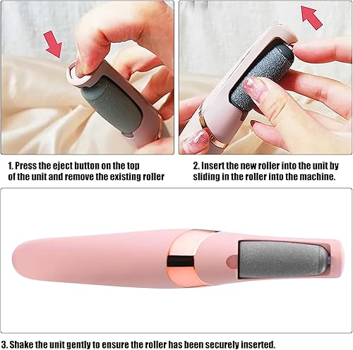 Miniatura 5 de Paquete de 9 rodillos de repuesto extra gruesos para pies, cabezales de recarga de rodillos compatibles con Finishing Touch Flawless Pedi Electric