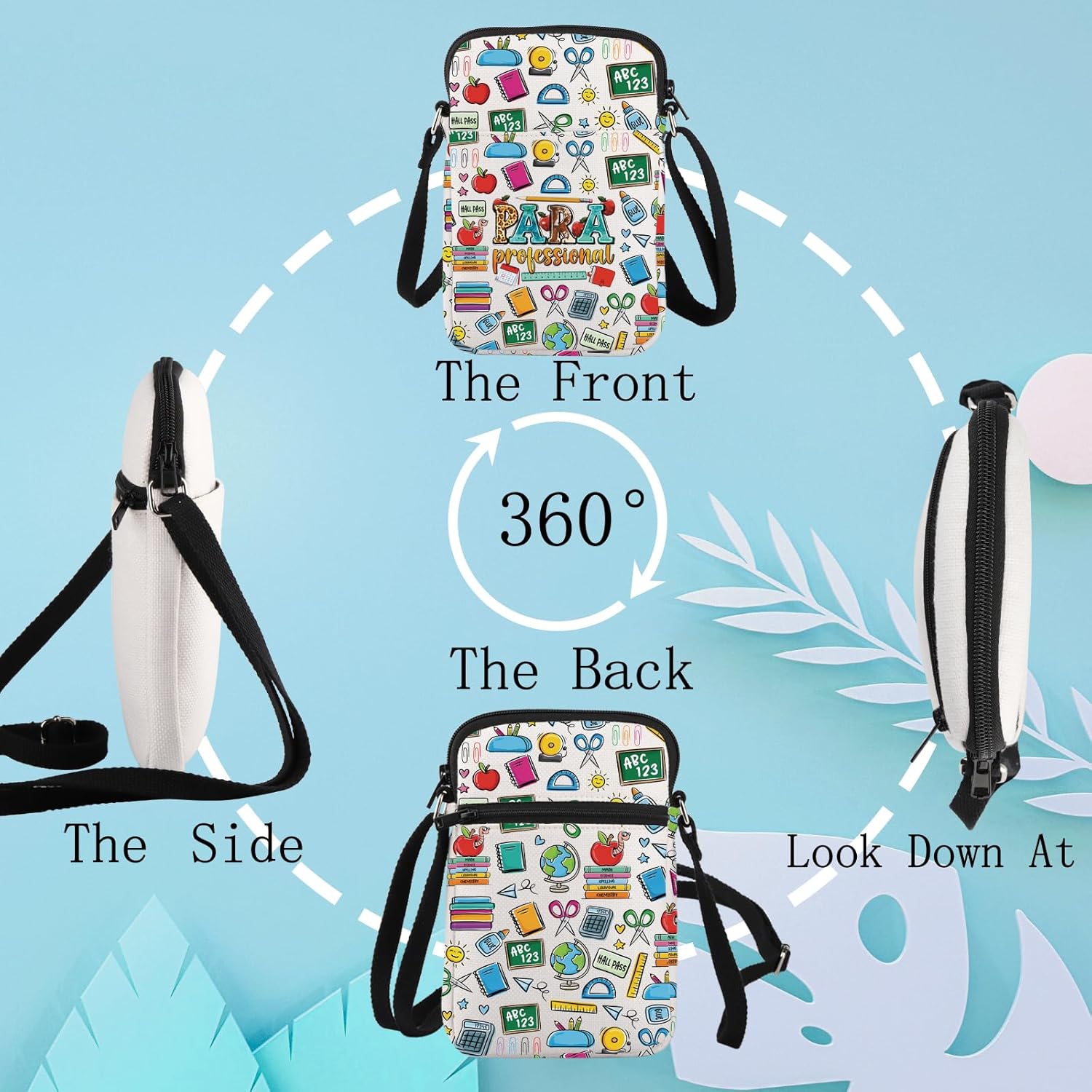 LEVLO Paraprofessional Crossbody Bag Para Teacher Gift Paraprofessional Appreciation Shoulder Bag Paraeducator Teacher Merch - Image 6