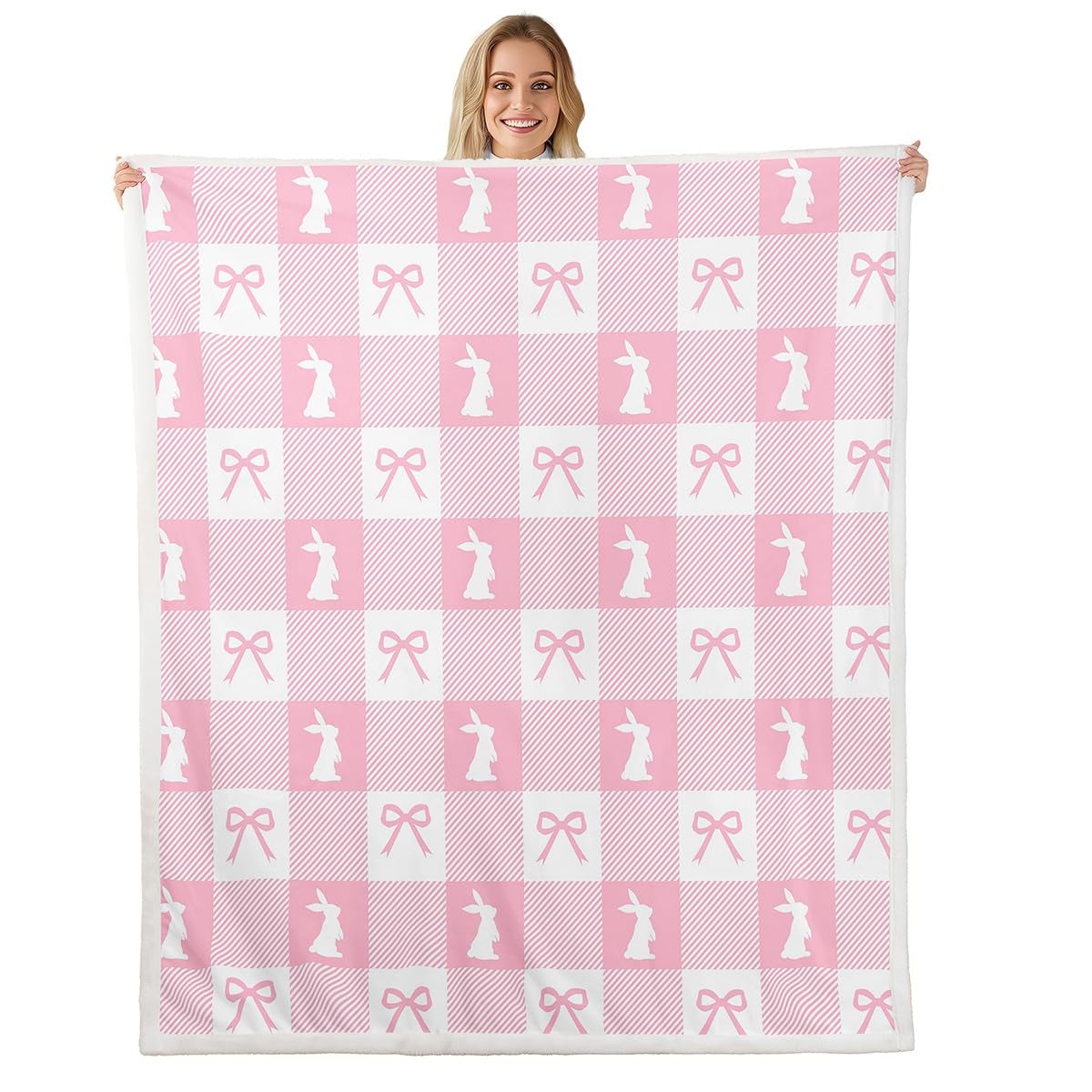 Couverture polaire lapin mignon pour une décoration de chambre cocooning