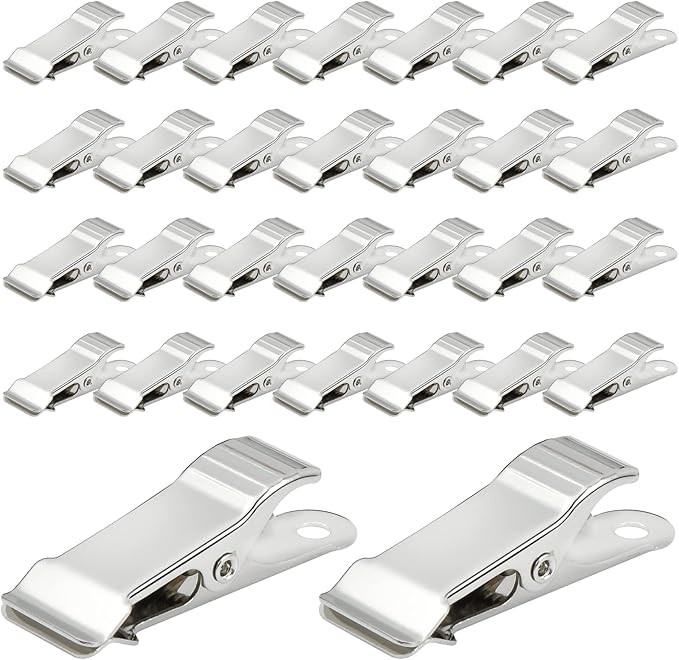 Elesunory 30 Pcs Metal Alligator Clips, 1.58 Inch x 0.5 Inch Metal Mini