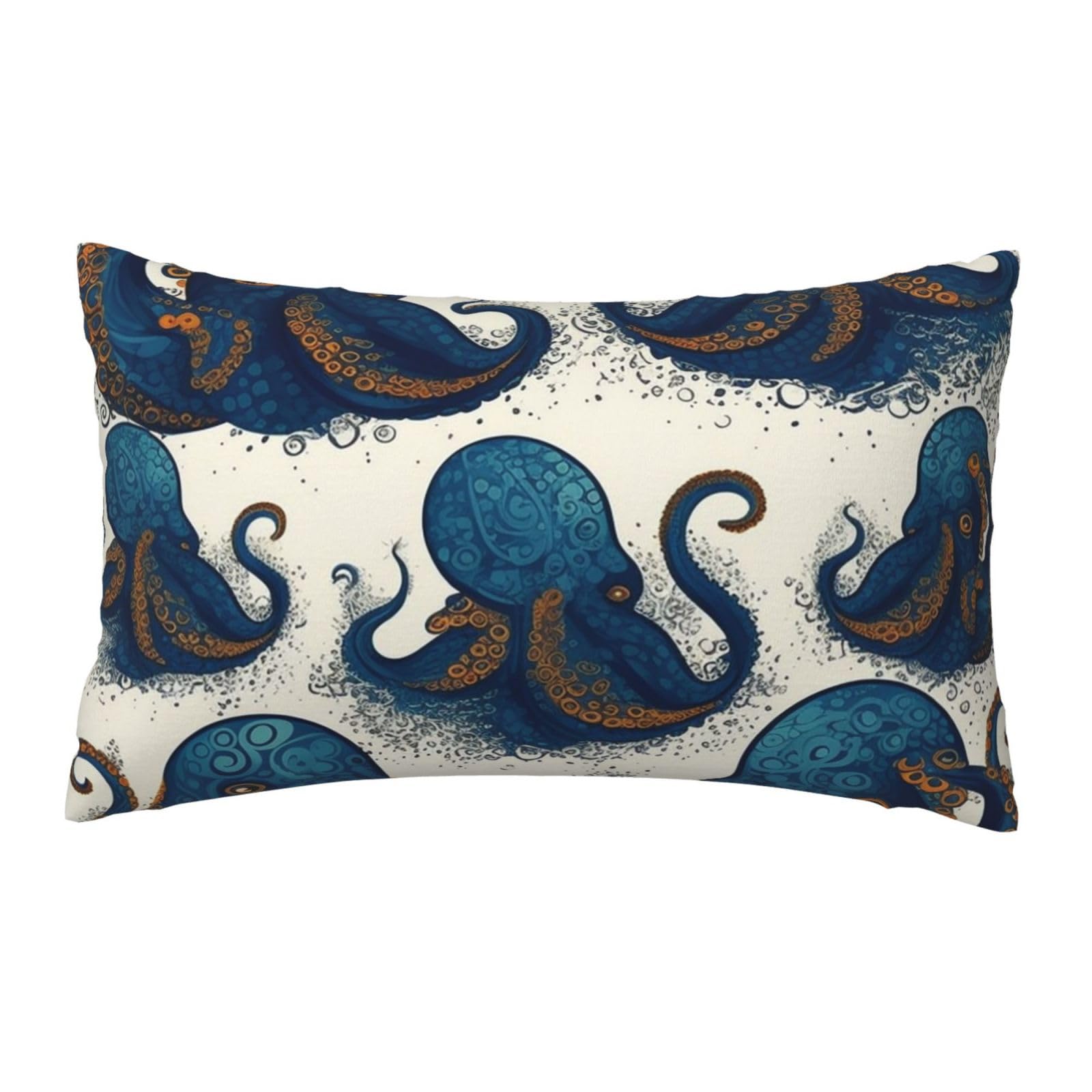 FodPand Luxury Velvet Pillow Cases 12 x 20 inch Super Soft Decorative Throw Pillow Covers - Tentacles Octopus Pillowcases Modern Lumbar Cushion Cases for Couch Sofa Bed Pillow Shams