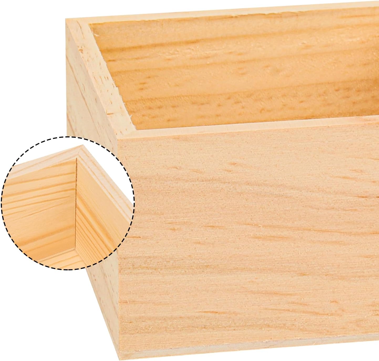 18 Pack 4 x 4 Inches Unfinished Wooden Boxes, Small Unfinished Square Wood Box Bulk, Small Wooden Box for Art Collectibles, Jewelry Storage, Home Decor, Succulent Plant Pot