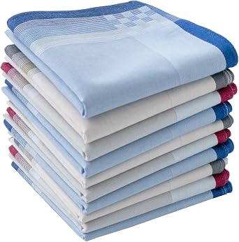 Handkerchiefs for Men 100% Cotton Classic Pocket Squares Hankies