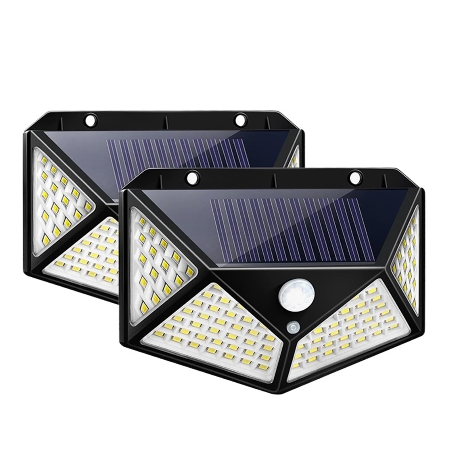 Bqkagjepi 2 Pack 1/2/4Pcs 100 Led Solar Wall Lights Outdoor Solar Lamp Motion Sensor Solar Powered Sunlight Street Light For Garden Night Light