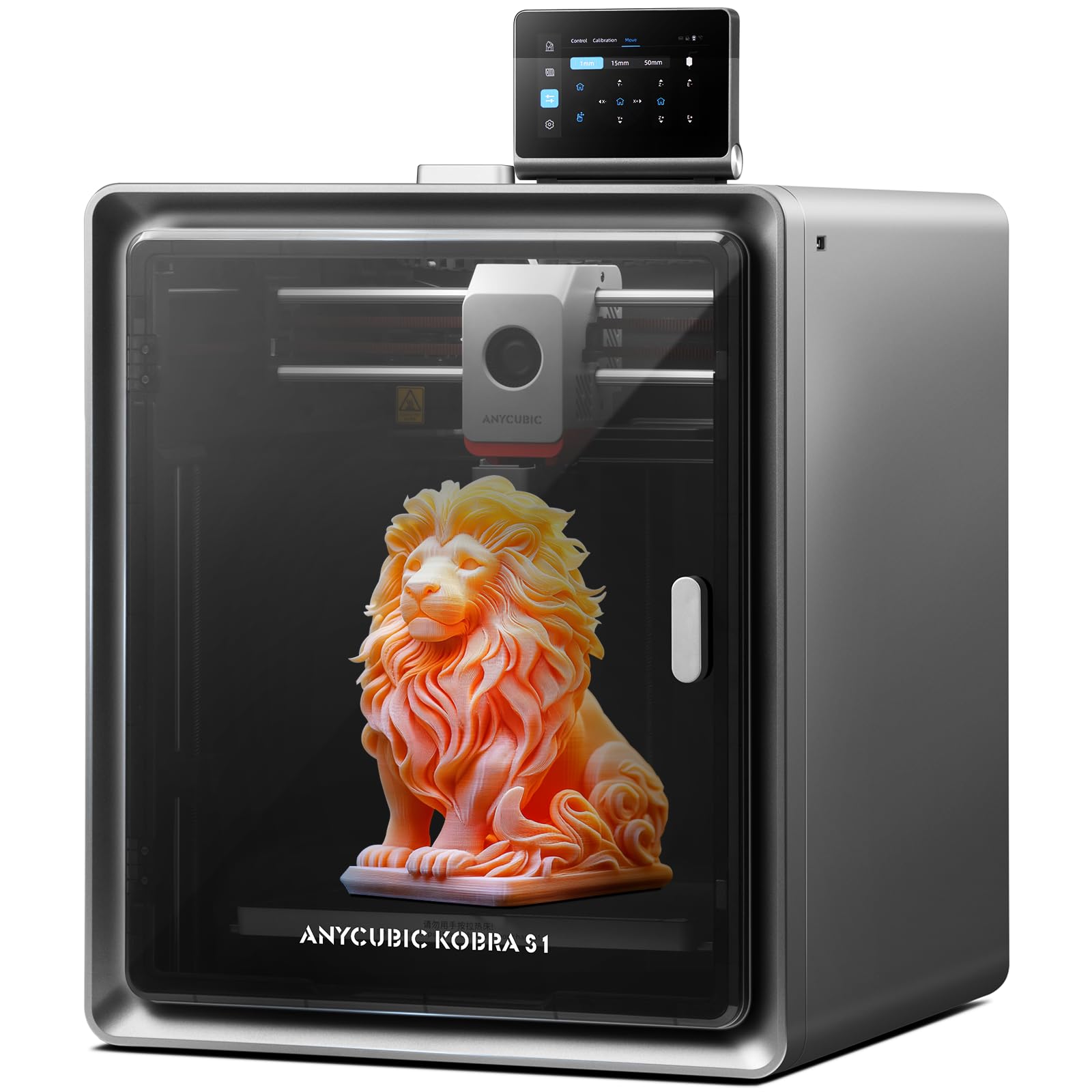 ANYCUBIC Kobra S1 Impresora 3D,Impresora FDM Multicolor Inteligente, Alta Velocidad 600mm/s,Estructura CoreXY Cerrada, Monitorización AI para Principiantes y Expertos,Tamaño de Impresión 250*250*250mm