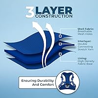 Vista 4 de Best Pet Supplies Voyager Adjustable Step-in Flex Breathable Mesh Dog Harness for Small Medium Large Dogs (Royal Blue), M Estilo 220 (beige)