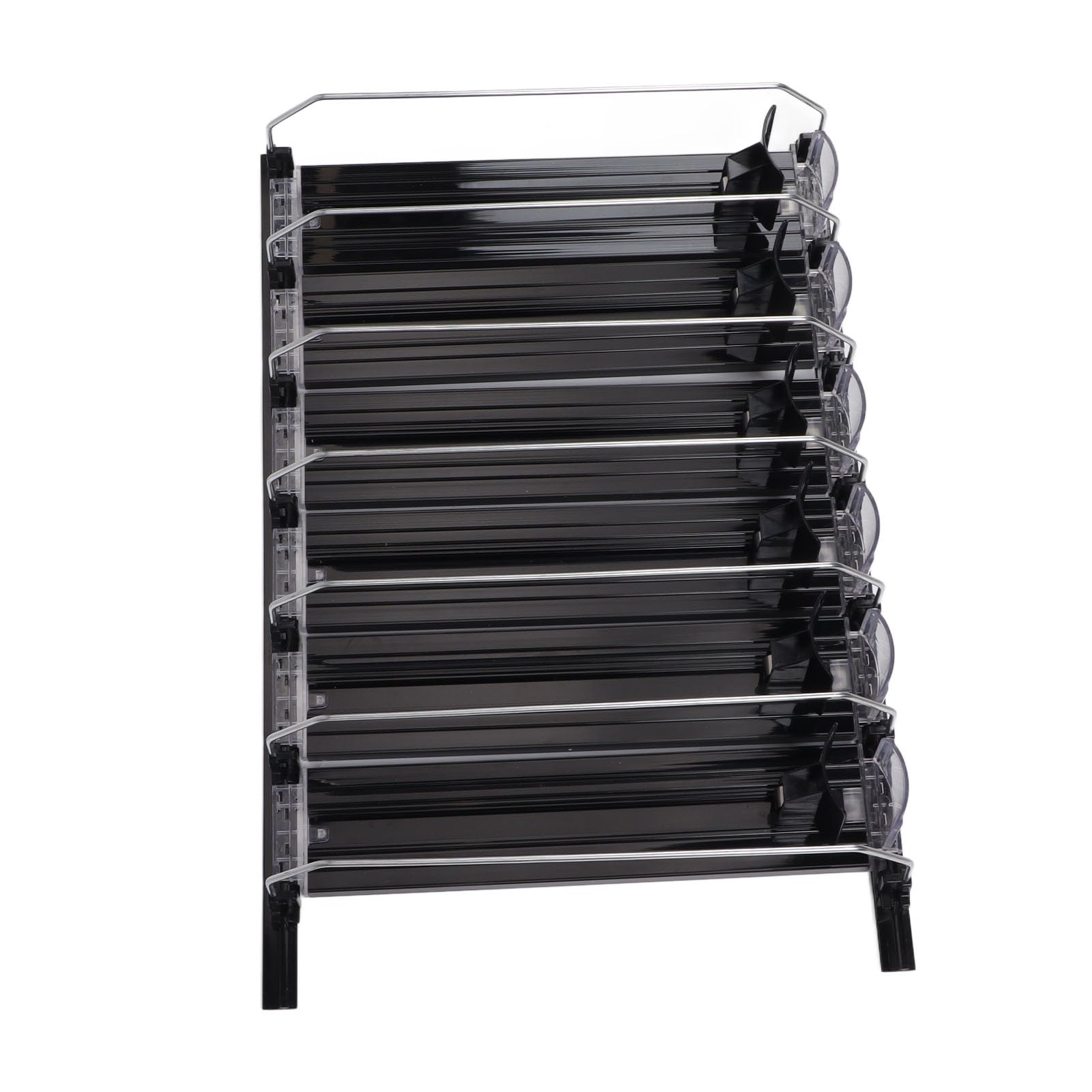 Empujador automático de bebidas, organizador de latas con función de empuje automático para la nevera, dispensador deslizante de ancho ajustable para latas y botellas, organizador (38cm)