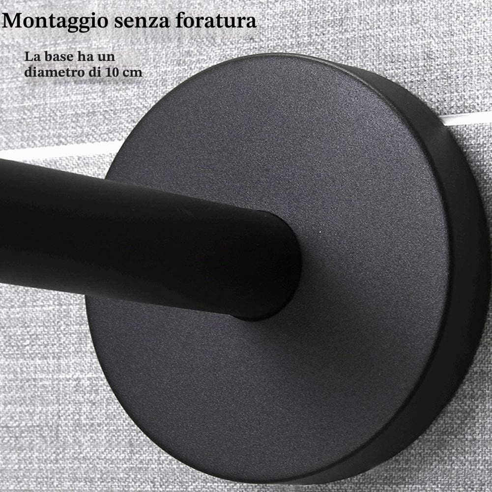 Bastone Tenda Doccia Angolare a Pressione a Forma di L, Asta Per Vasca Da Bagno a Tensione, Bastone 70 to 95cm x 70 to 95cm