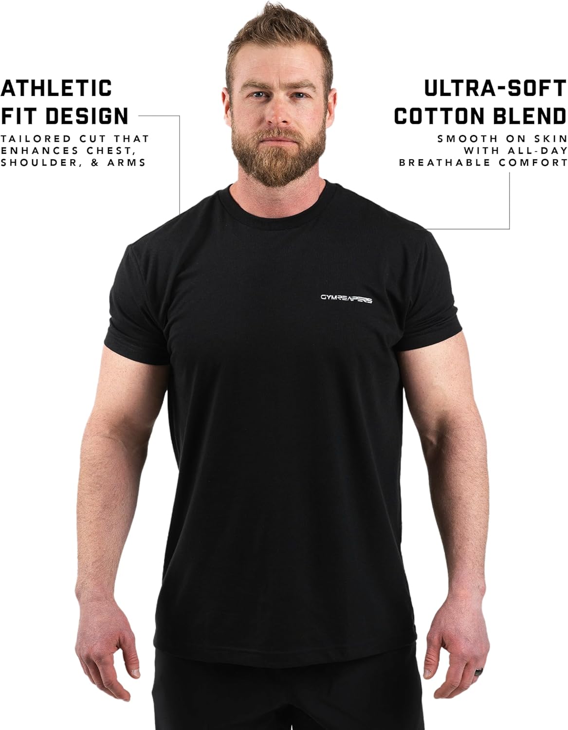 Gymreapers Skull Moisture Wicking T-Shirts for Men - Short Sleeve Workout Gym Shirts - Running Athletic Tees & Dry Fit Tshirt - Image 4