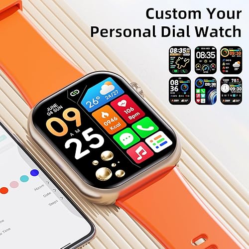 Miniatura 7 de Hwagol Reloj inteligente con pantalla táctil HD de 1.83 pulgadas, monitor de actividad física, notificacionesllamadas Bluetooth, más de 100 modos