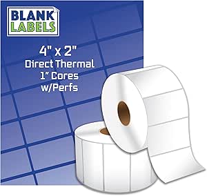 Amazon.com : 4 Inch x 2 Inch Direct Thermal Labels 12,000 Made for ...