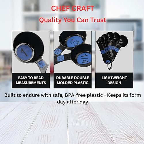 Miniatura 4 de Artículos imprescindibles para el registro de bodas, artículos esenciales de cocina para el primer apartamento, juego de tazas medidoras de plástico