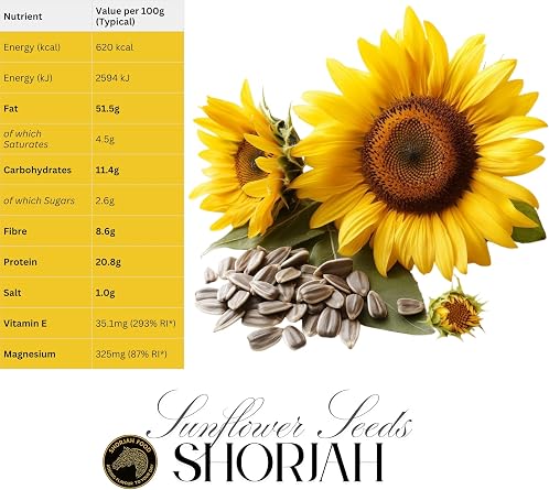 Premium Roasted Salted Sunflower Seeds 500g Bag | Sunflower Hearts (Shelled Kernels) | High Protein, Vitamin E & Fibre | Perfect Savoury Snack & Salad Topper | Keto & Vegan