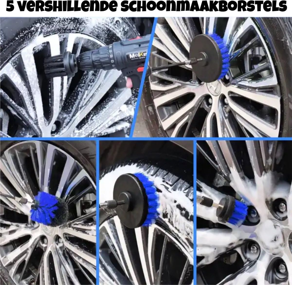 Proshiner - 26 piezas CarBrush Kit - Kit de cepillo de coche - Productos de pulido de coches - Kit de limpieza de coche- Auto Wax - Pulido - microfibra - Detalle del coche - Kit de limpieza de coches