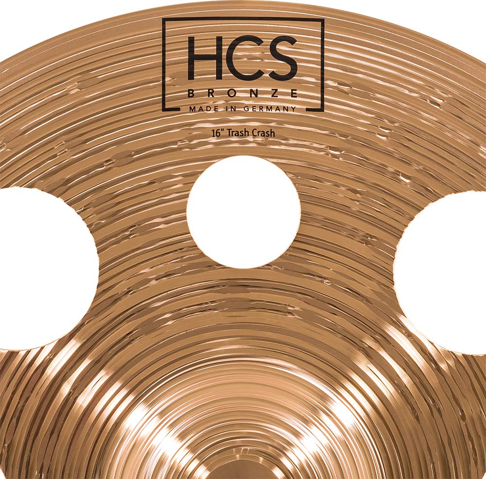 Meinl Cymbals HCS Bronze Expanded Cymbal Set di Piatti Box Pack con Hihat 14 pollici, Trash Crash 16, Crash 18 e Ride 20 per Batteria – Bronzo B8, Finitura Tradizionale (HCSB14161820)