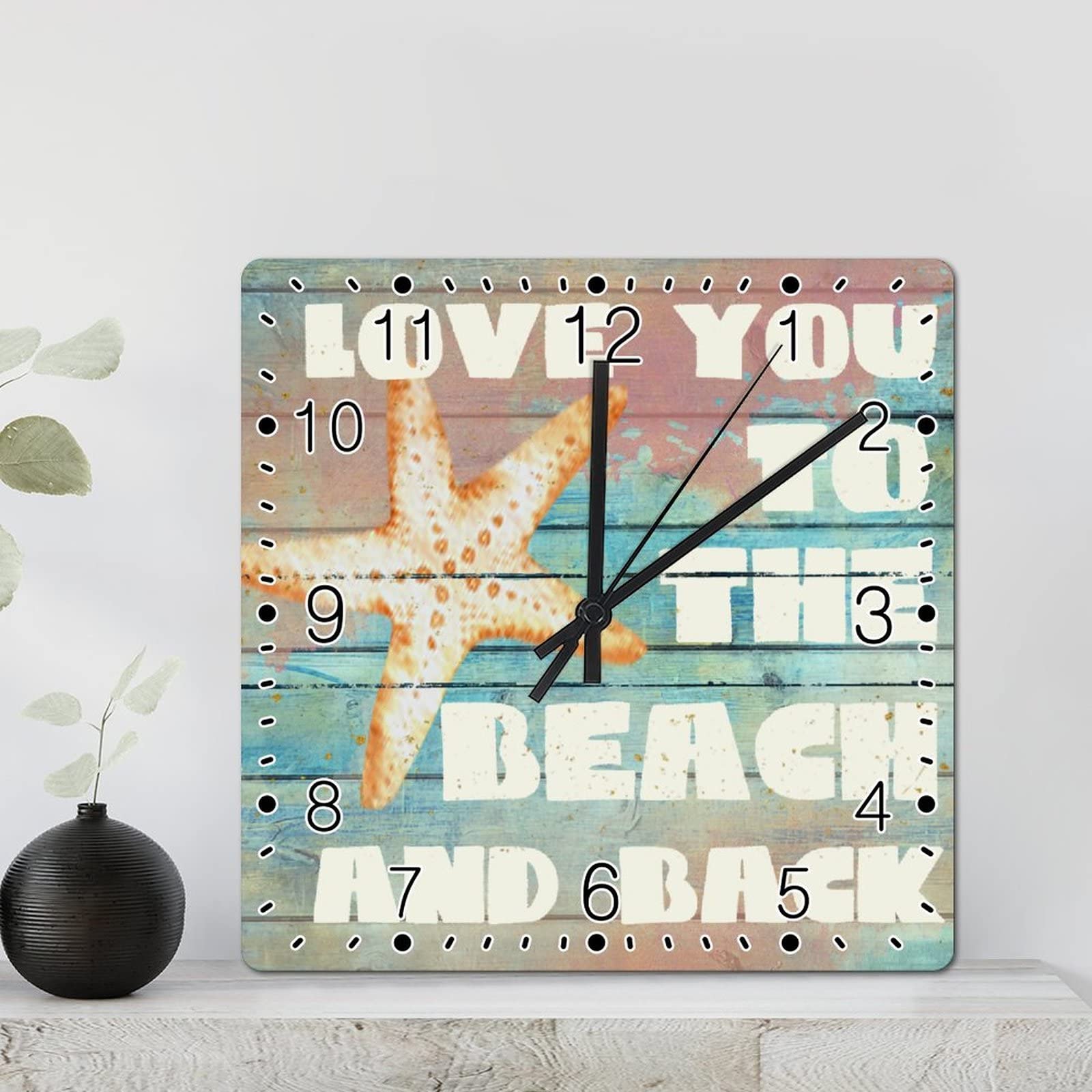 Horloge murale silencieuse étoile de mer pour supprimer le tic-tac