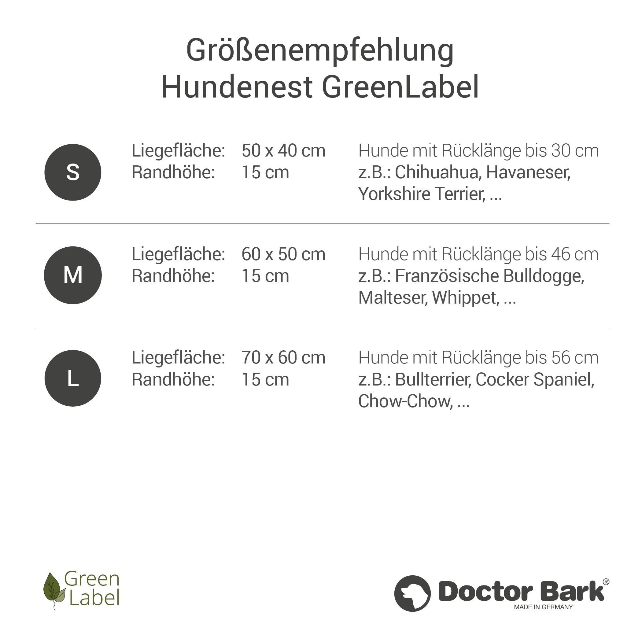Doctor Bark Hundekorb Mittelgroße Hunde, Hundebett Weich, Rund, Flauschig - Kuscheliges Hundenest mit Wendekissen Fleece/Baumwolle - GreenLabel Hunde Bett (M - 60x50 cm, Grau)