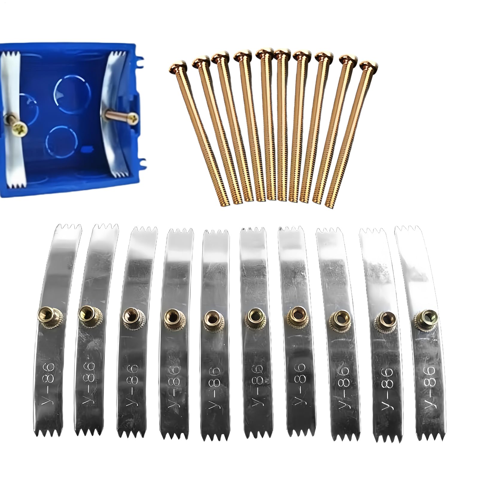 Attrezzo Per Riparazione Di Scatola Elettrica A Parete | Kit Da 10 Pezzi - Riparatore Per Scatola Elettrica Da Parete Con Denti - Per Manutenzione Impianto Elettrico E Ristrutturazione Casa