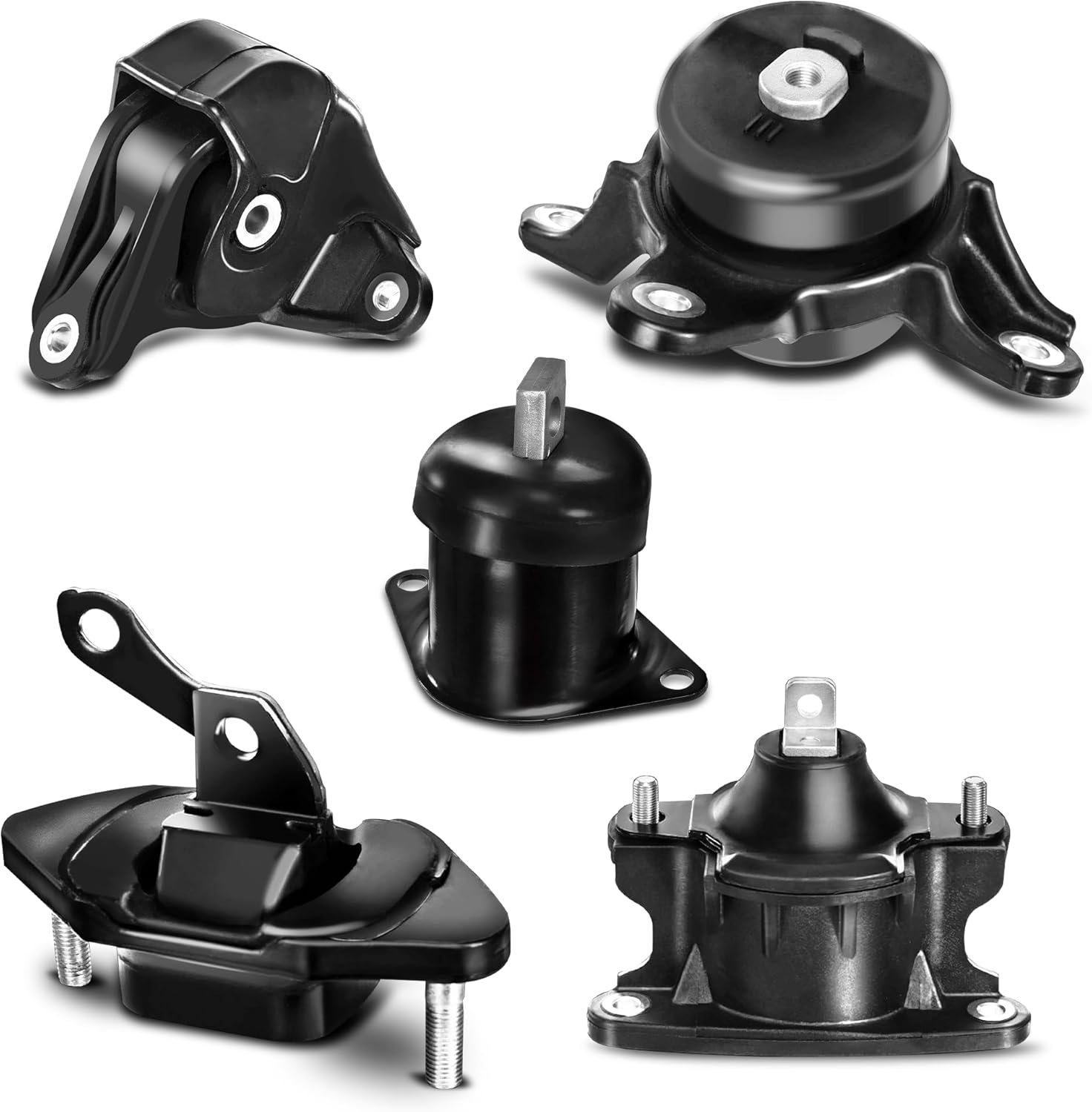 Engine Motor Mount and Transmission Mount Kit Compatible with Honda Accord 2008 2009 2010 2011 2012 L4 2.4L Automatic Trans, Set of 5 Engine Motor Mounts Replace for A4572 A4565 A4570 A4561 A4584