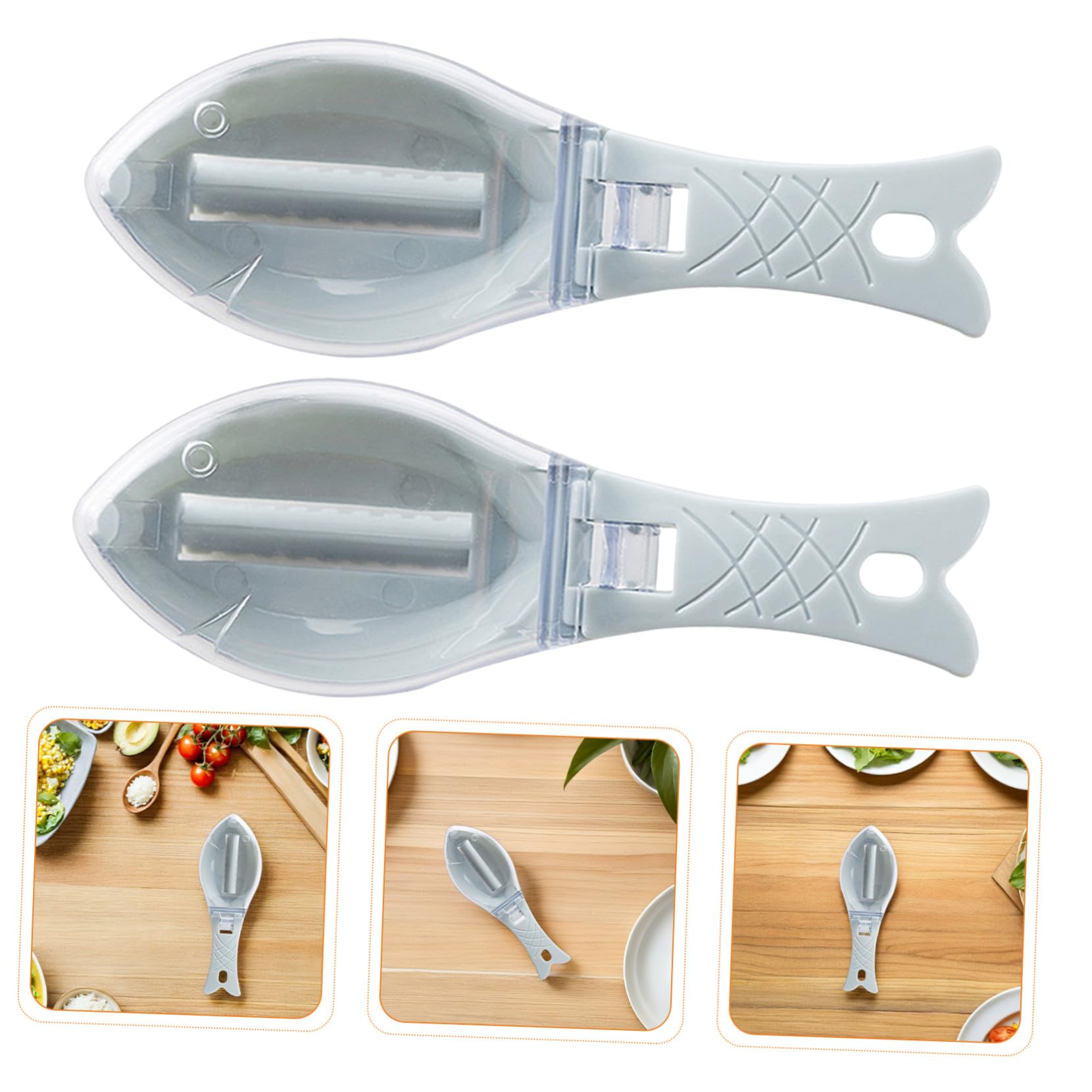 10pezzi Squamatore per Pesce Manuale Coperchio per Rimuovere Le Squame da Pesce Strumento per Pulizia per Cucina Casalinga e Ristorante