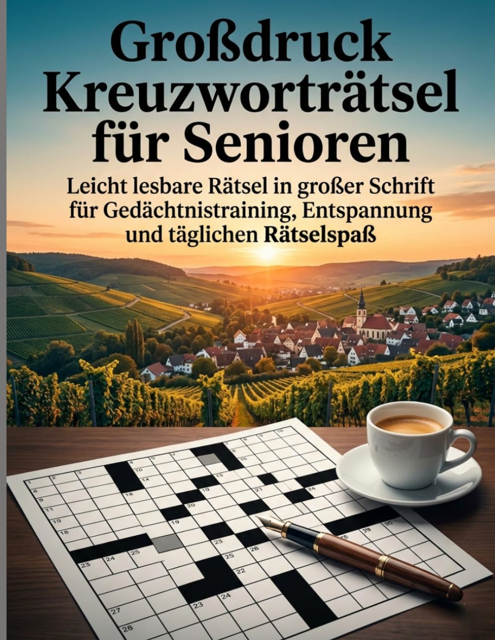 Großdruck Kreuzworträtsel für Senioren: Leicht lesbare Rätsel in großer Schrift für Gedächtnistraining, Entspannung und täglichen Rätselspaß