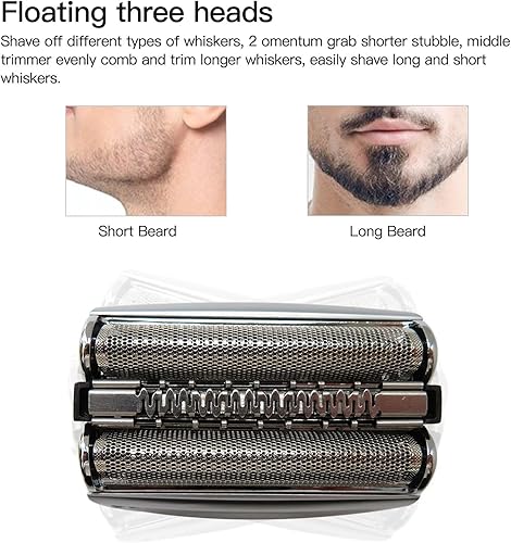 Miniatura 2 de 70S - Cabezal de repuesto para cabezal de casete de afeitadora plateada para B-raun Series 7 799cc, 795cc, 790cc-4, 760cc, 750cc, 735s, 720, 760,