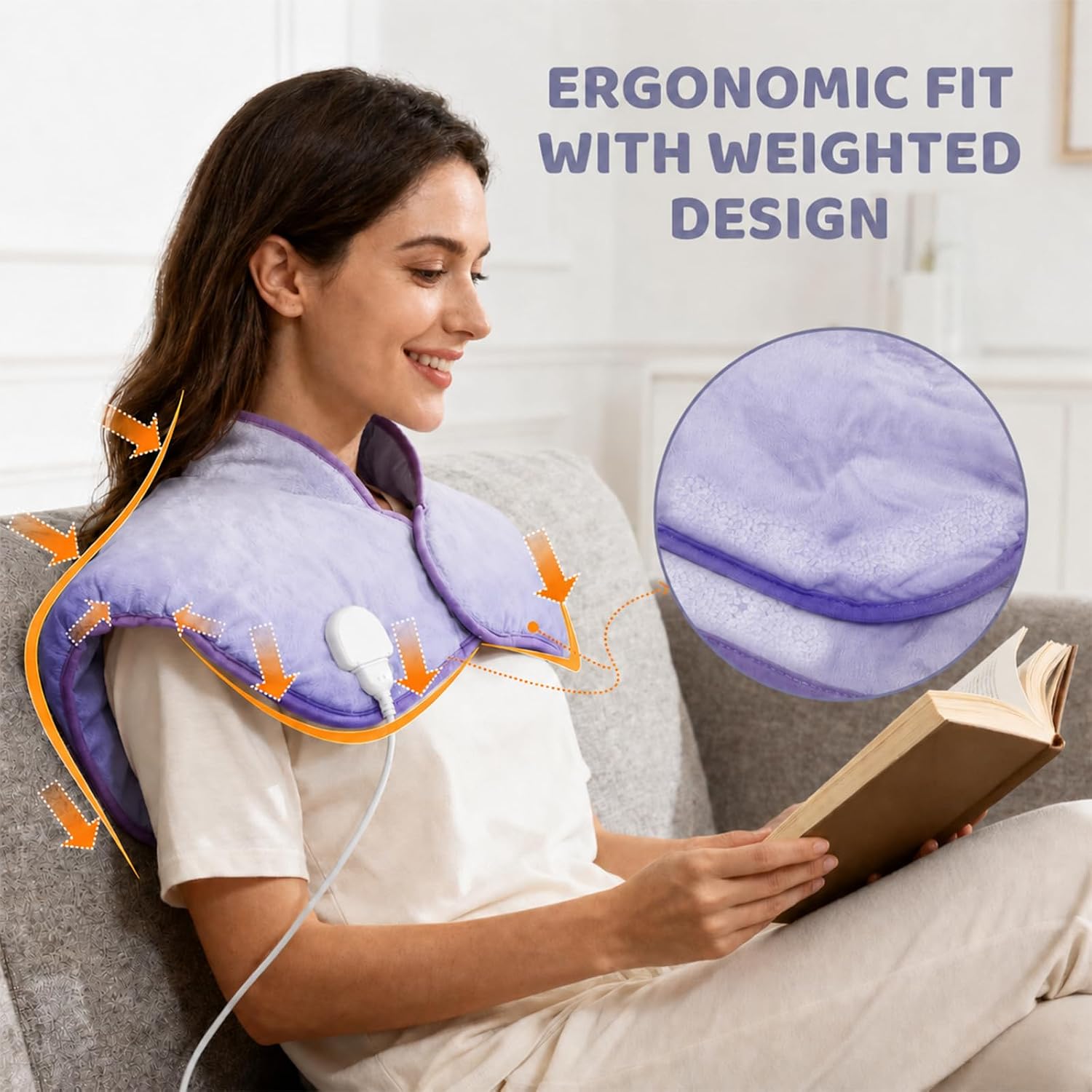 Heating Pad for Period Cramps Electric Heating Pads for Back Pain Relief image 3