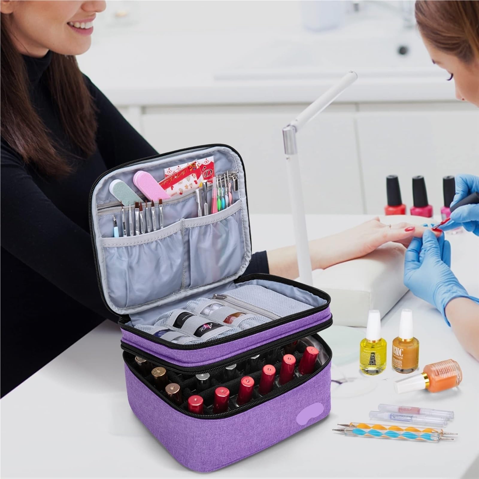 Lakiery Paznokci Etui Na 30 Butelek Lakieru Do Paznokci Zestawu Manicure Organizer Zaopatrzenie