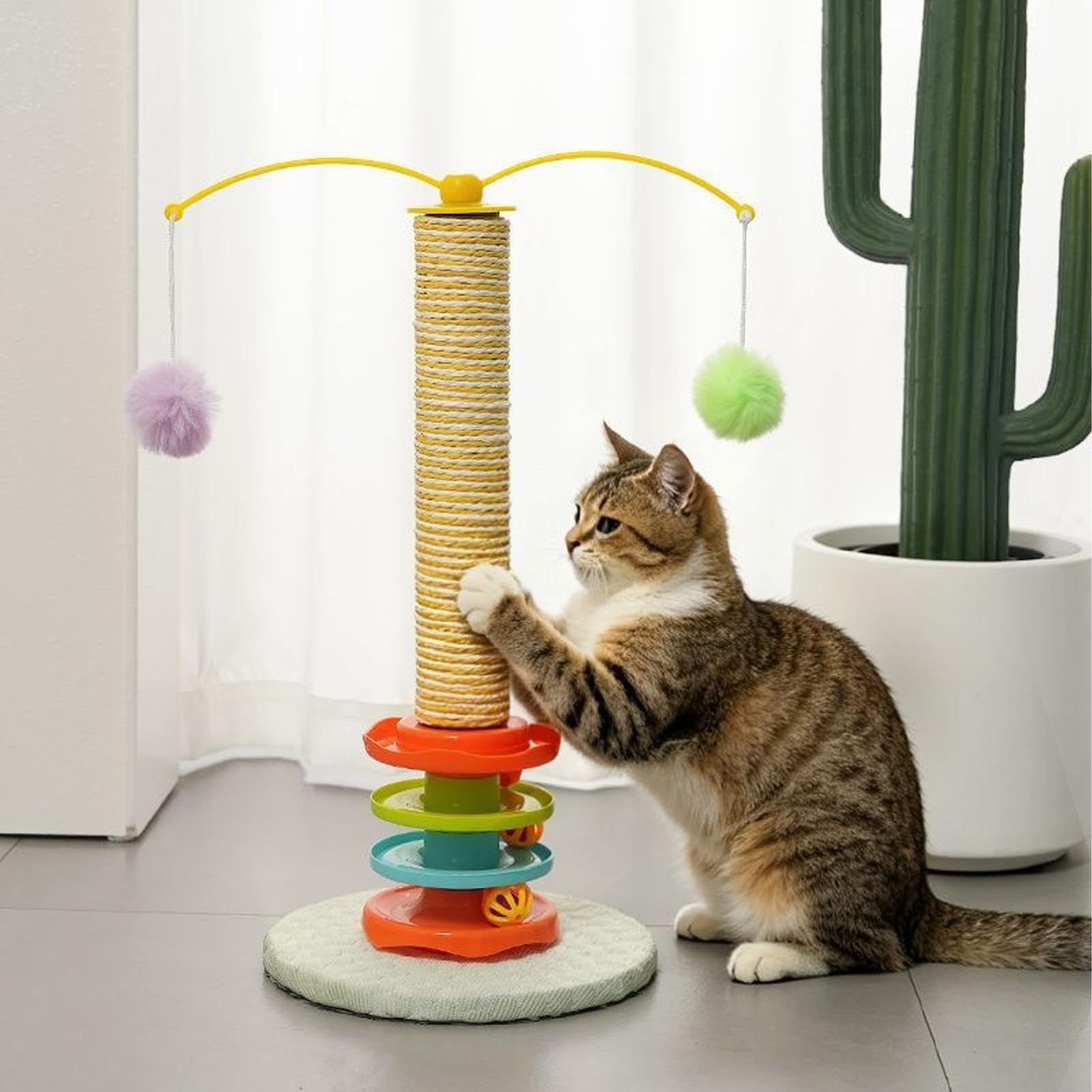 Poteaux à griffer pour Chat Interactifs Hauts pour Auto-