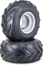 WANDA ATV Golf Cart Tire Wheel Assembly 18X9.5-8 4-Ply with 4 Lugs on 4" PCD Silver Wheel-10190,SET 2