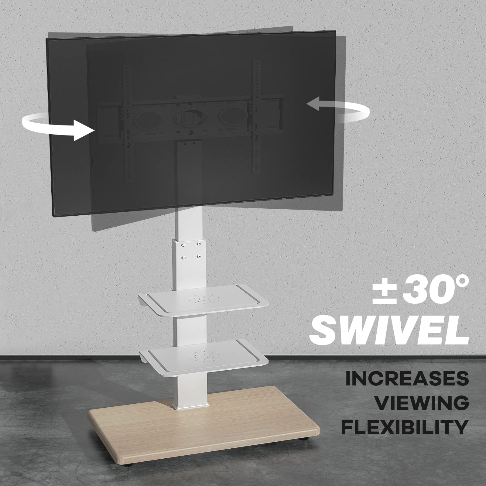 BONTEC TV Ständer Standfuß Fernsehstand für 30-70 Zoll Flach & Curved Fernseher bis zu 40 kg