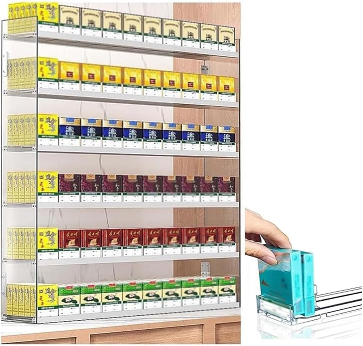 コレクションケース 63×48cm カバー扉付き メイク道具 L405 （ ケース