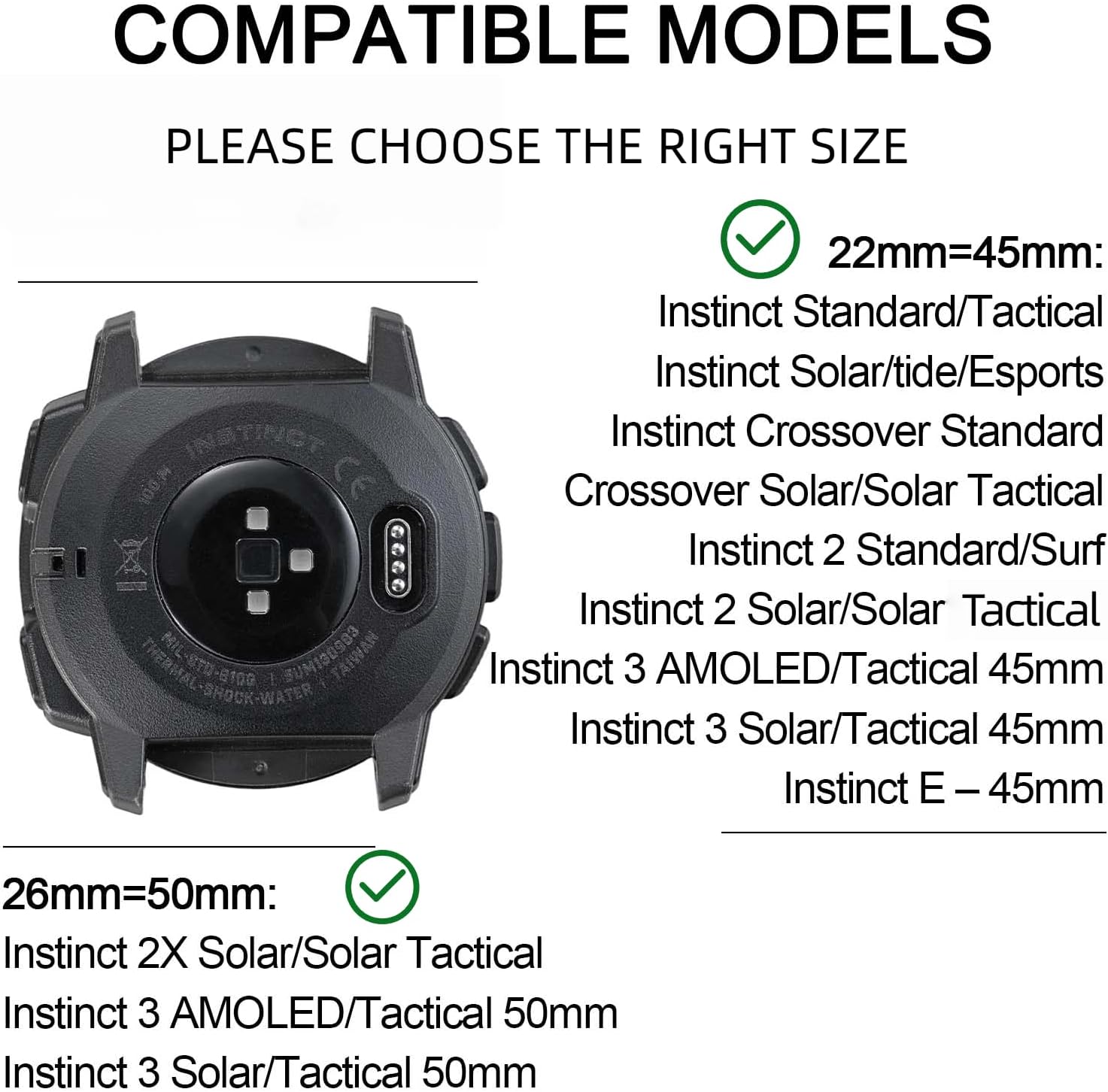 Rugged Nylon for Garmin Instinct 2/2X/3 Watch Band 45mm 50mm,Durable Breathable Wristband for Garmin Instinct Standard/Solar/Tactical/tide/Esports/Solar Tactical Band - Image 5