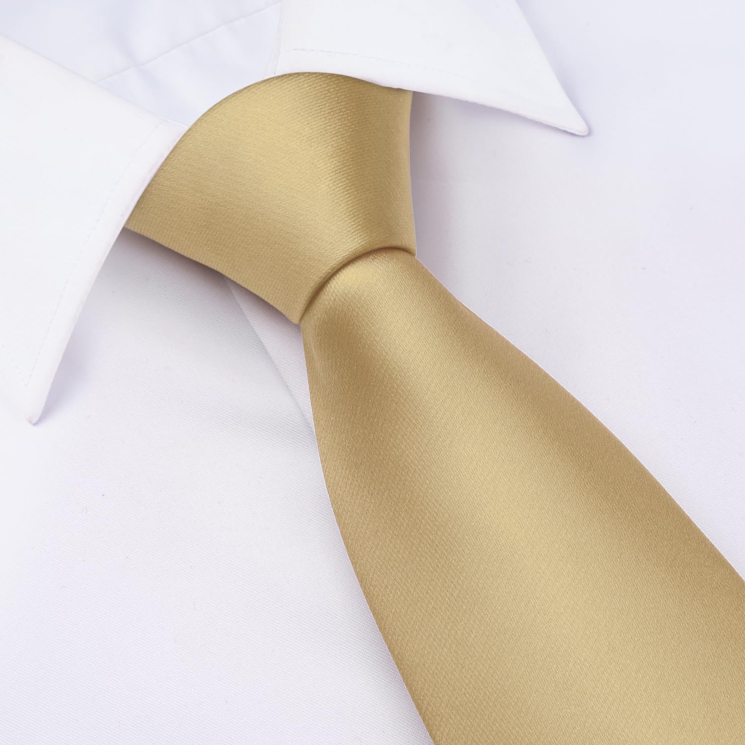 Ties for Men Formal Ties with Pocket Square Set Classic Solid Color Mens Tie Handkerchiefs Satin Silk Neckties in Box - Image 6