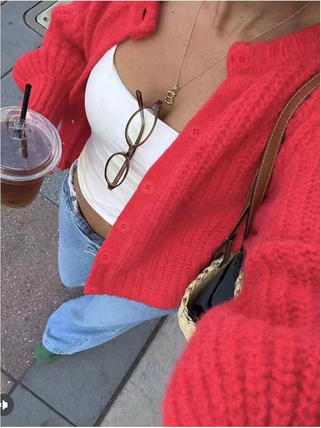 Milumia Women's Button Up Knit Cardigan Crewneck Long Sleeve Sweater Jackets Fall Outerwear - Image 2