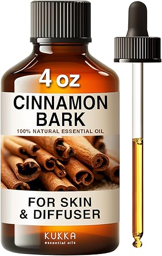 Miniatura 1 de Kukka Aceite esencial de corteza de canela para difusor, aceite de corteza de canela para piel, aromaterapia, bombas de baño, jabones y velas, 100%