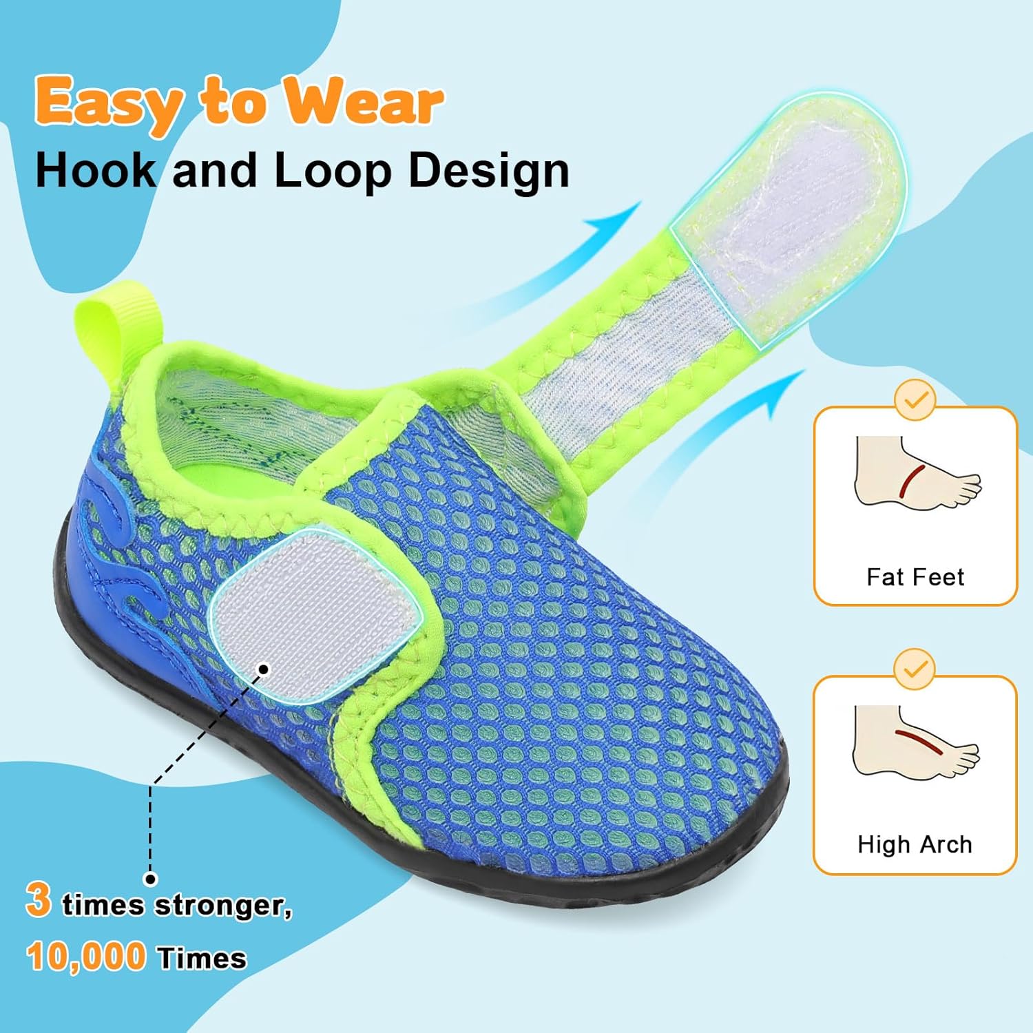 JOINFREE Baby Water Shoes Toddler Boys Girls Sandals Baby Lightweight Beach Swim Pool Shoes Kids Barefoot Quick-Dry Auqa Socks Infant First Walking Shoes - Image 5