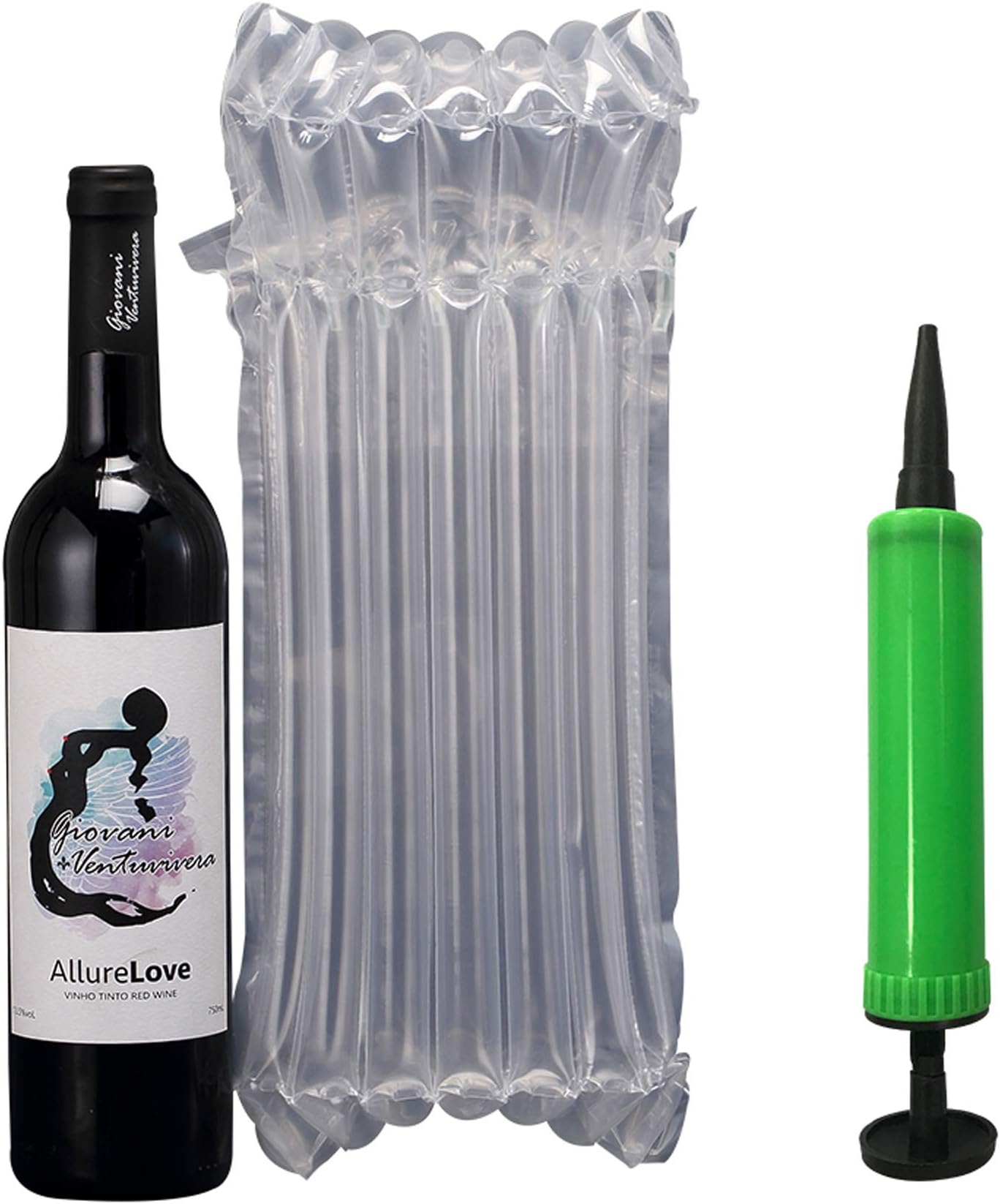Reusable & Inflatable Wine Bottle Protector For Luggage, Travel & Packaging - Impact Resistant Wine Bottle Travel Protector Bags 9-Column, 30 Pieces