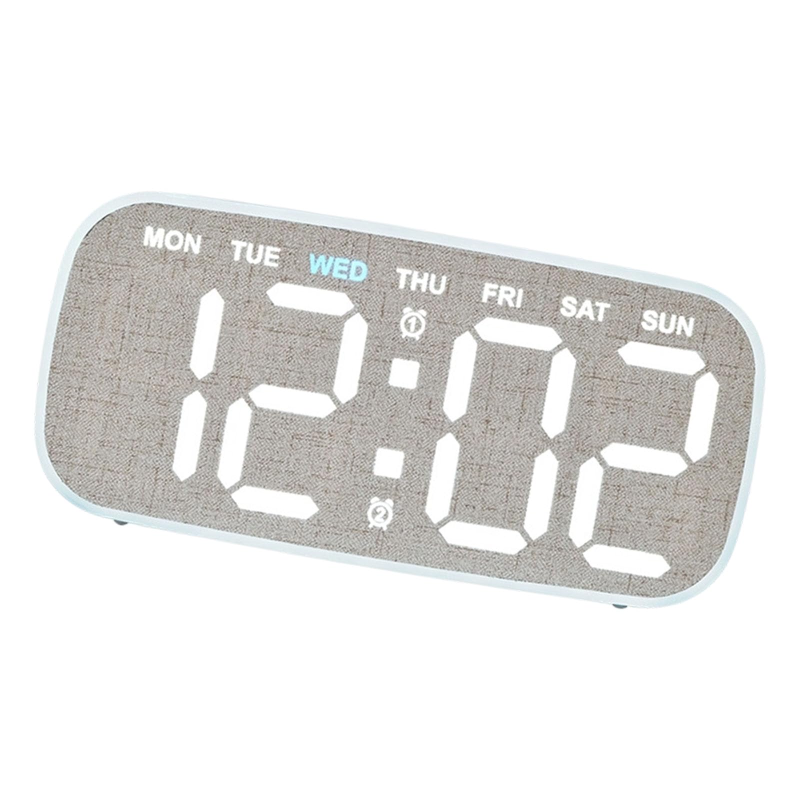 Hsioluted Digital Alarm Clocks for Bedrooms Desk Clock with Date, Day of Week, Temperature, Dimmer for Bedside Table, Living Room Alarm Clocks for Bedroom